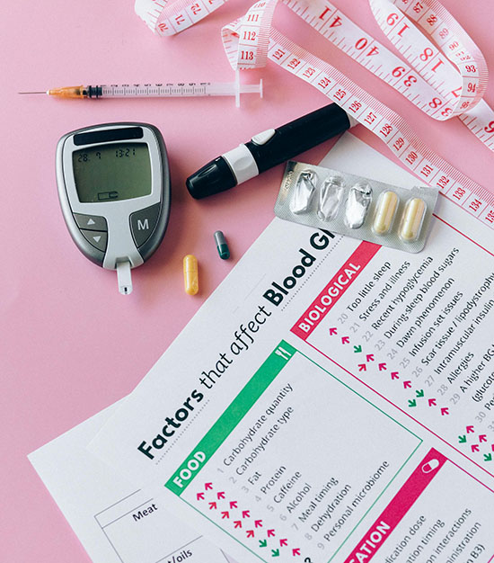 Blood glucose monitoring tools and young barley grass’ role in blood sugar and lipid modulation.
